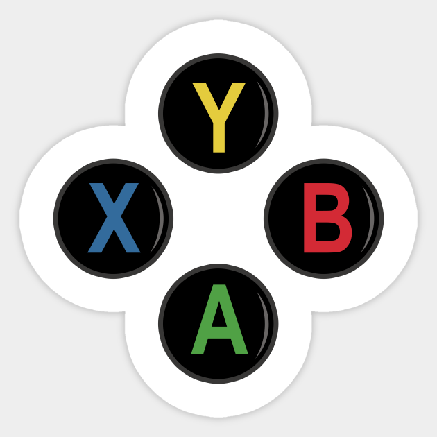 XBox Controller Buttons Video Game Sticker TeePublic